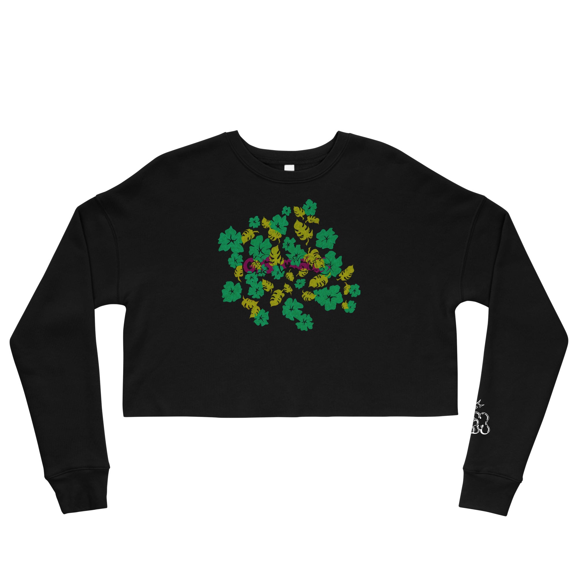 Flowered Crop Sweatshirt