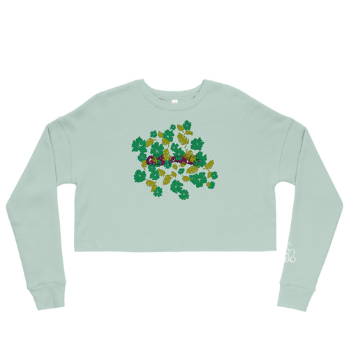 Flowered Crop Sweatshirt